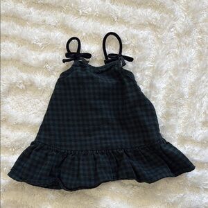 Plaid Ruffle Hem Dress